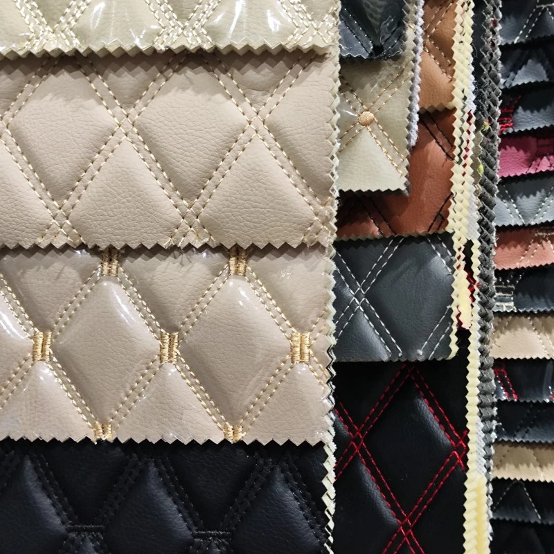 Pelle ricamata in PVC con foglio trasparente in PVC